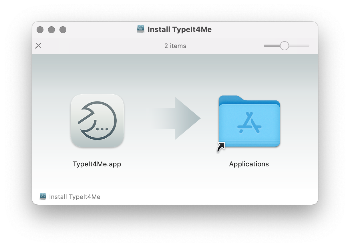 TypeIt4Me installation screenshot
