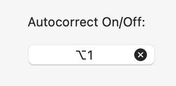 A screenshot of the Autocorrect hot key in TypeIt4Me settings